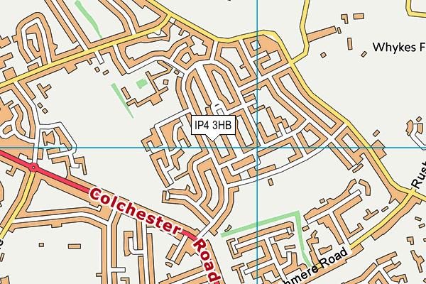 IP4 3HB map - OS VectorMap District (Ordnance Survey)