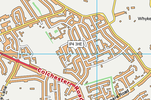 IP4 3HE map - OS VectorMap District (Ordnance Survey)