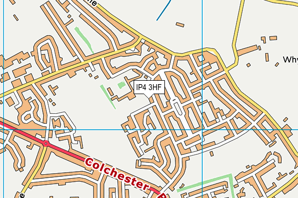 IP4 3HF map - OS VectorMap District (Ordnance Survey)