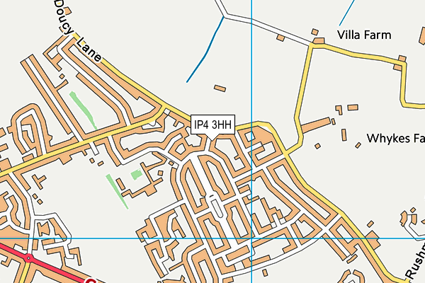 IP4 3HH map - OS VectorMap District (Ordnance Survey)