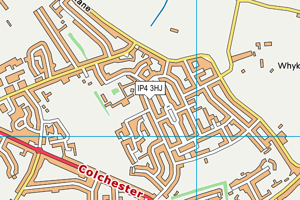 IP4 3HJ map - OS VectorMap District (Ordnance Survey)