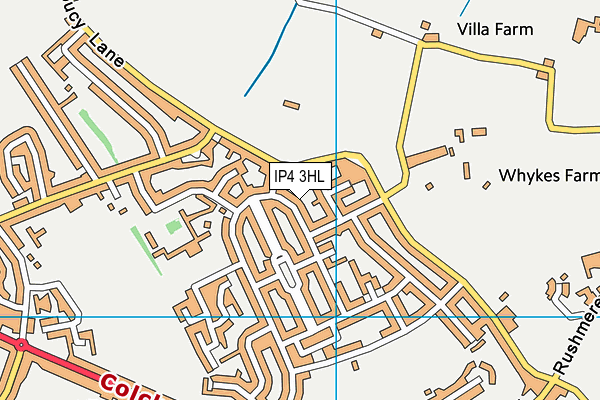 IP4 3HL map - OS VectorMap District (Ordnance Survey)