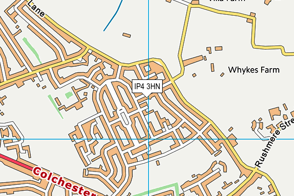 IP4 3HN map - OS VectorMap District (Ordnance Survey)