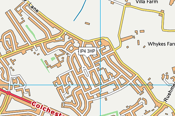 IP4 3HP map - OS VectorMap District (Ordnance Survey)