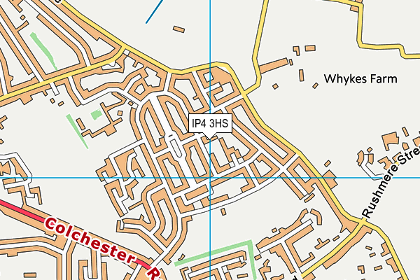 IP4 3HS map - OS VectorMap District (Ordnance Survey)
