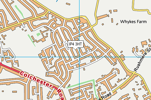 IP4 3HT map - OS VectorMap District (Ordnance Survey)