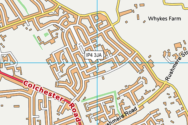 IP4 3JA map - OS VectorMap District (Ordnance Survey)