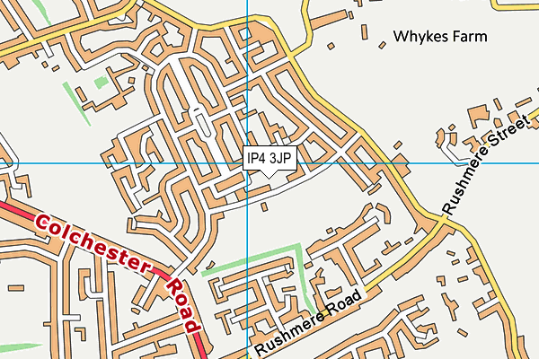 Dumbarton Road Recreation Ground map (IP4 3JP) - OS VectorMap District (Ordnance Survey)
