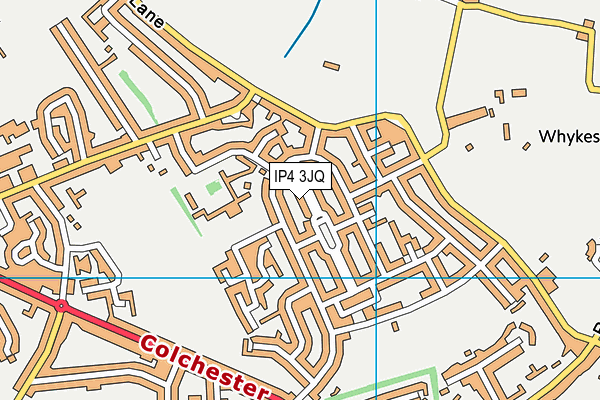 IP4 3JQ map - OS VectorMap District (Ordnance Survey)