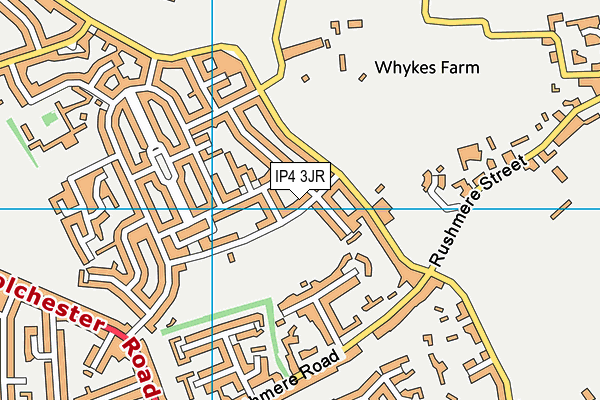 IP4 3JR map - OS VectorMap District (Ordnance Survey)