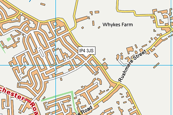 IP4 3JS map - OS VectorMap District (Ordnance Survey)