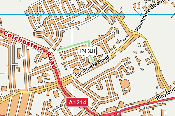 IP4 3LH map - OS VectorMap District (Ordnance Survey)