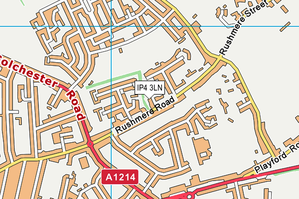 IP4 3LN map - OS VectorMap District (Ordnance Survey)