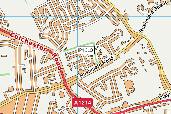 IP4 3LQ map - OS VectorMap District (Ordnance Survey)
