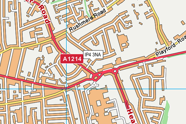 IP4 3NA map - OS VectorMap District (Ordnance Survey)