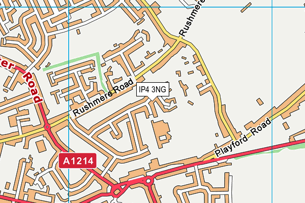 IP4 3NG map - OS VectorMap District (Ordnance Survey)