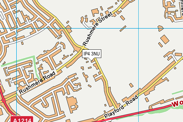 IP4 3NU map - OS VectorMap District (Ordnance Survey)