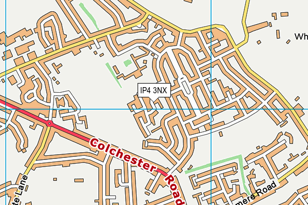 IP4 3NX map - OS VectorMap District (Ordnance Survey)