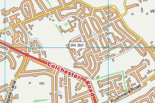 IP4 3NY map - OS VectorMap District (Ordnance Survey)