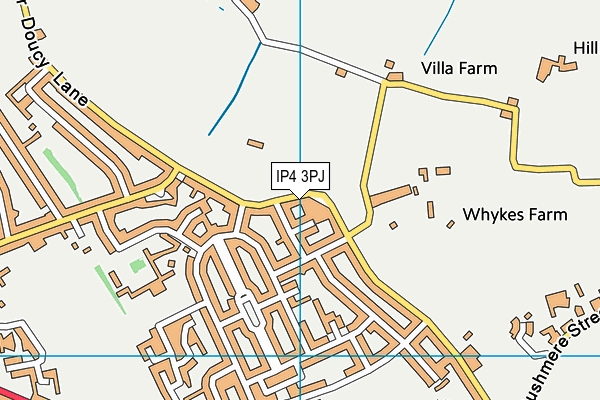 IP4 3PJ map - OS VectorMap District (Ordnance Survey)