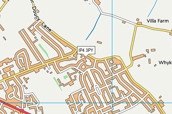 IP4 3PY map - OS VectorMap District (Ordnance Survey)