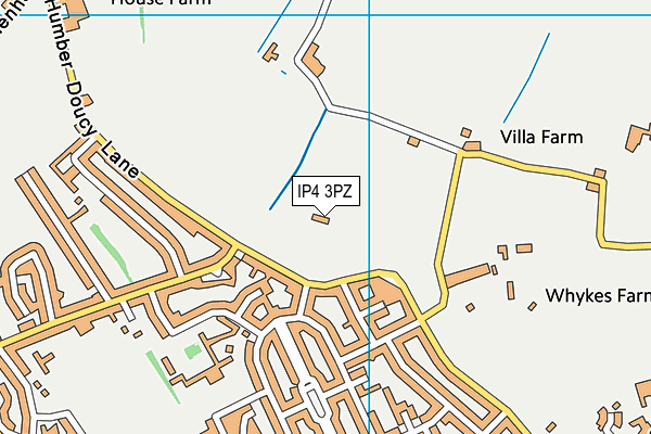 IP4 3PZ map - OS VectorMap District (Ordnance Survey)
