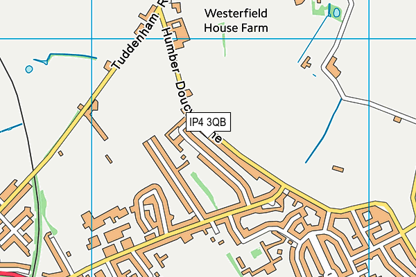 IP4 3QB map - OS VectorMap District (Ordnance Survey)