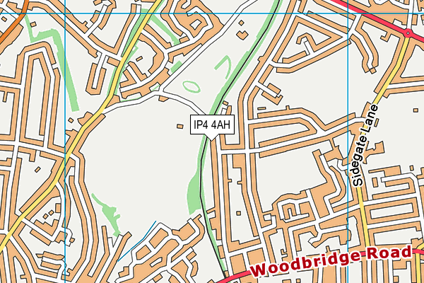 IP4 4AH map - OS VectorMap District (Ordnance Survey)