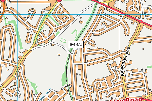 IP4 4AJ map - OS VectorMap District (Ordnance Survey)
