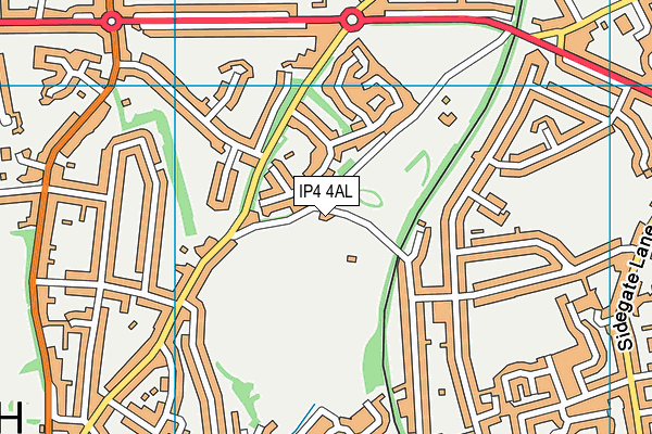 IP4 4AL map - OS VectorMap District (Ordnance Survey)