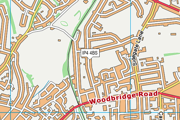 IP4 4BS map - OS VectorMap District (Ordnance Survey)