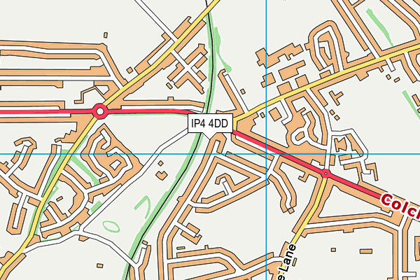 IP4 4DD map - OS VectorMap District (Ordnance Survey)