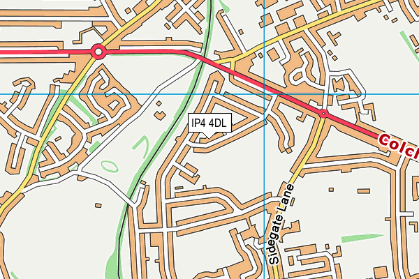 IP4 4DL map - OS VectorMap District (Ordnance Survey)