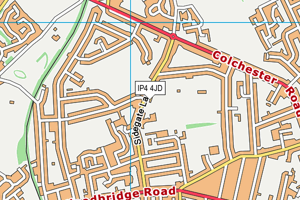 IP4 4JD map - OS VectorMap District (Ordnance Survey)