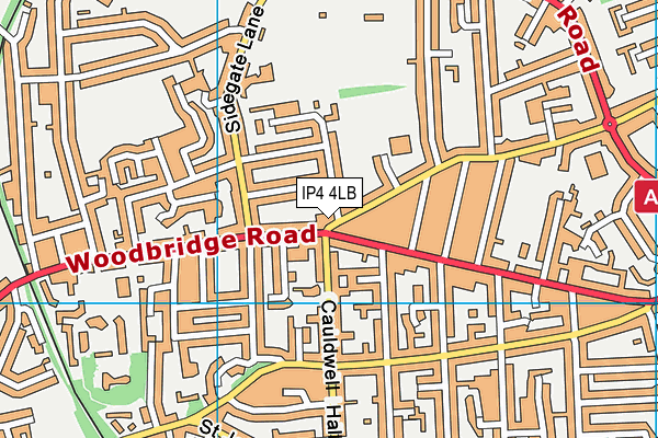 IP4 4LB map - OS VectorMap District (Ordnance Survey)