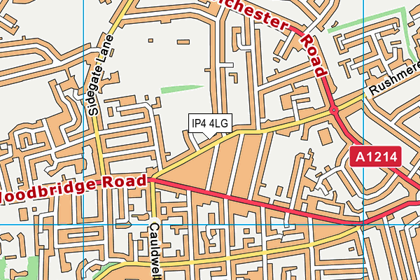 IP4 4LG map - OS VectorMap District (Ordnance Survey)