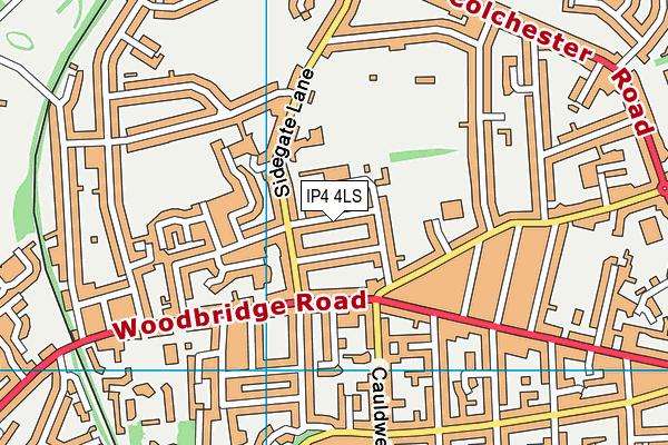 IP4 4LS map - OS VectorMap District (Ordnance Survey)