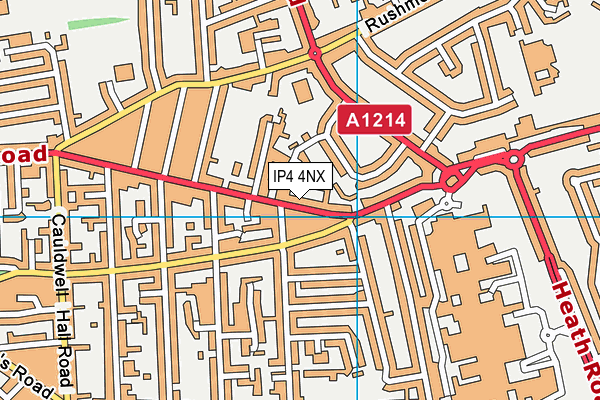 IP4 4NX map - OS VectorMap District (Ordnance Survey)