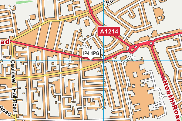 IP4 4PG map - OS VectorMap District (Ordnance Survey)