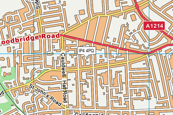 IP4 4PQ map - OS VectorMap District (Ordnance Survey)