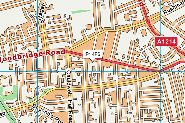IP4 4PS map - OS VectorMap District (Ordnance Survey)
