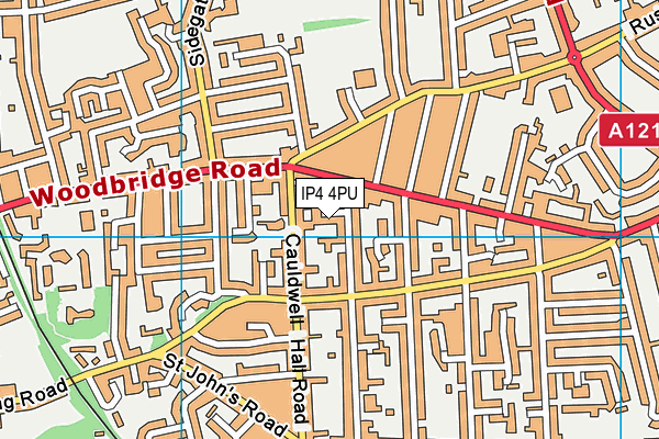 IP4 4PU map - OS VectorMap District (Ordnance Survey)