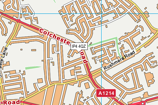 IP4 4QZ map - OS VectorMap District (Ordnance Survey)