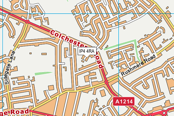 IP4 4RA map - OS VectorMap District (Ordnance Survey)