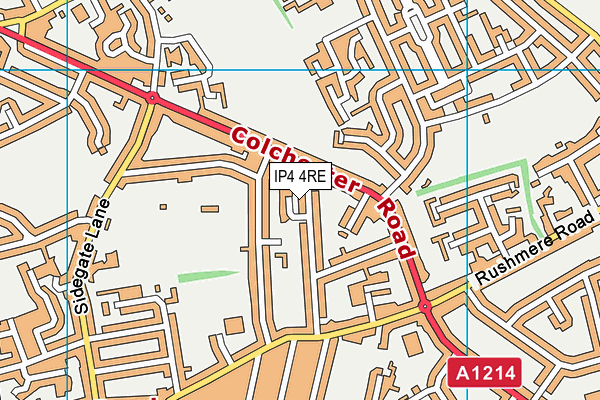 IP4 4RE map - OS VectorMap District (Ordnance Survey)
