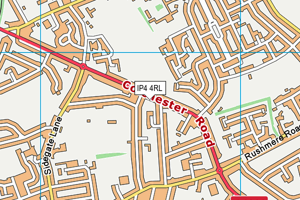 IP4 4RL map - OS VectorMap District (Ordnance Survey)