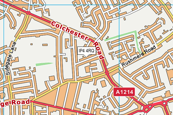 IP4 4RQ map - OS VectorMap District (Ordnance Survey)