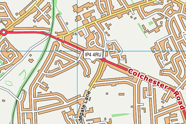 IP4 4RU map - OS VectorMap District (Ordnance Survey)