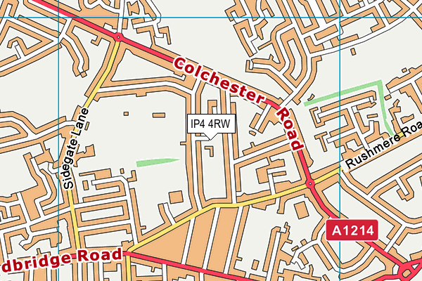 IP4 4RW map - OS VectorMap District (Ordnance Survey)