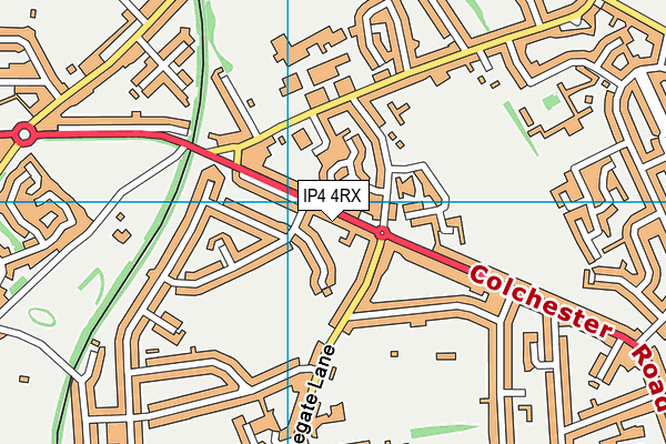 IP4 4RX map - OS VectorMap District (Ordnance Survey)